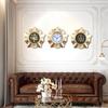 Haus Wohnzimmer Südostasiatische Dekorationswanduhr Hauswanddekoration Quarzuhrenrahmen Dreidimensionales Zifferblatt Klare Uhr