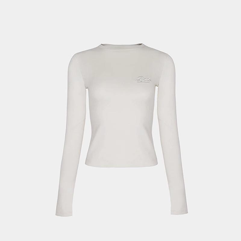 Korean Badblood BCAC Series Women's American Spicy Girl Long Sleeve Slim-Fit Solid Color T-Shirt