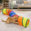 Puzzle Toy Colorful Folding Cat Tunnel Toys Breathable Interactive Kitty Training Toy with Ball Pet Play Tunnel Exercising