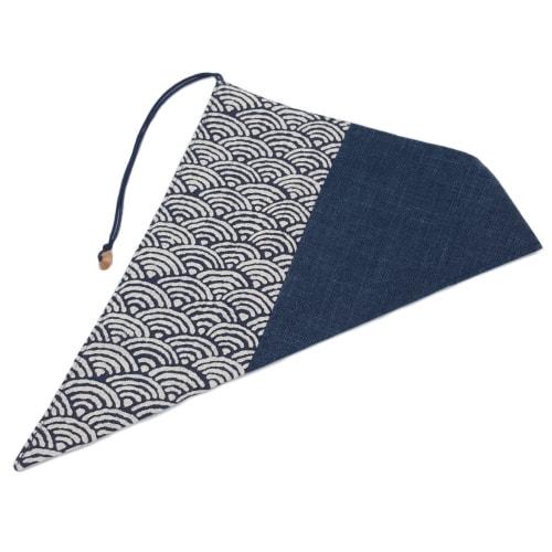 Handmade Workshop FUJITA Chopstick Case, Seigaiha Pattern x Navy Blue, Fabric, My Chopstick Holder, Handmade, Made in Japan, Japanese Goods, Chopstick