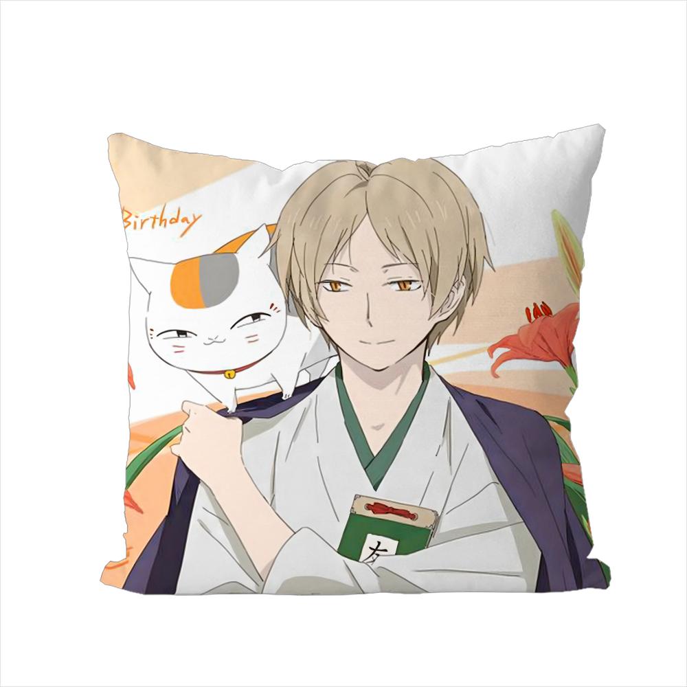 

Anime Natsume Yuujinchou Pillow Case For Car Sofa Decorative Home Doublesided Print Plush Square Throw Pillow Cushion Cover 30x30cm