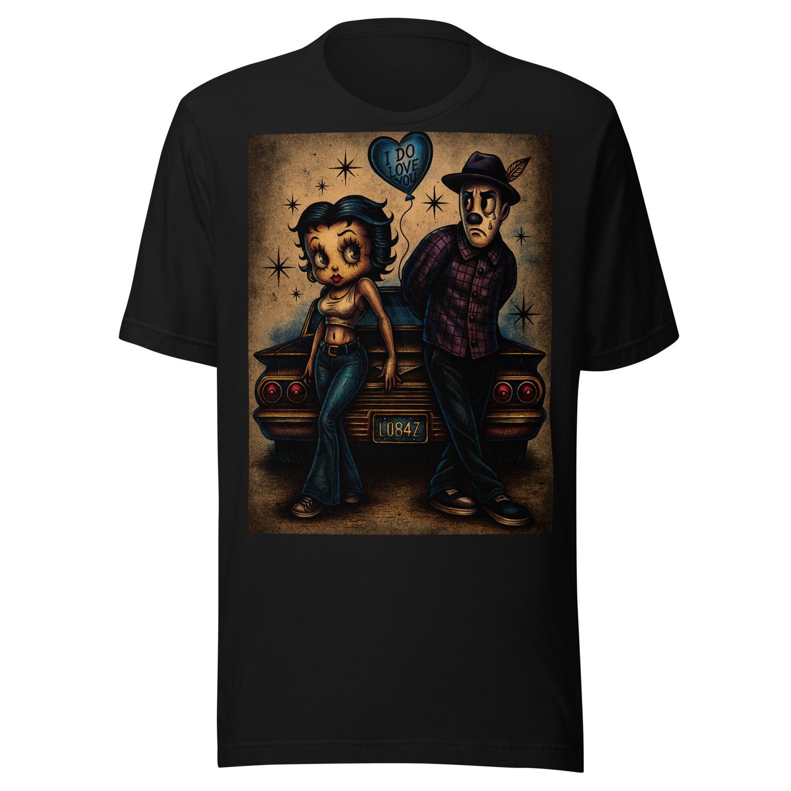 Homies Love — Arte Chicano Retro Romántico Estilo Cartoon Vintage Unisex t-shirt S