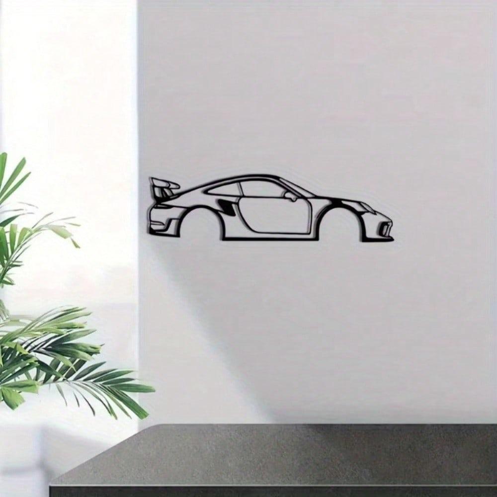 HELLOYOUNG Sports Car Silhouette Template Laser Cut Wall Art Automotive Decor Precision Steel Panel