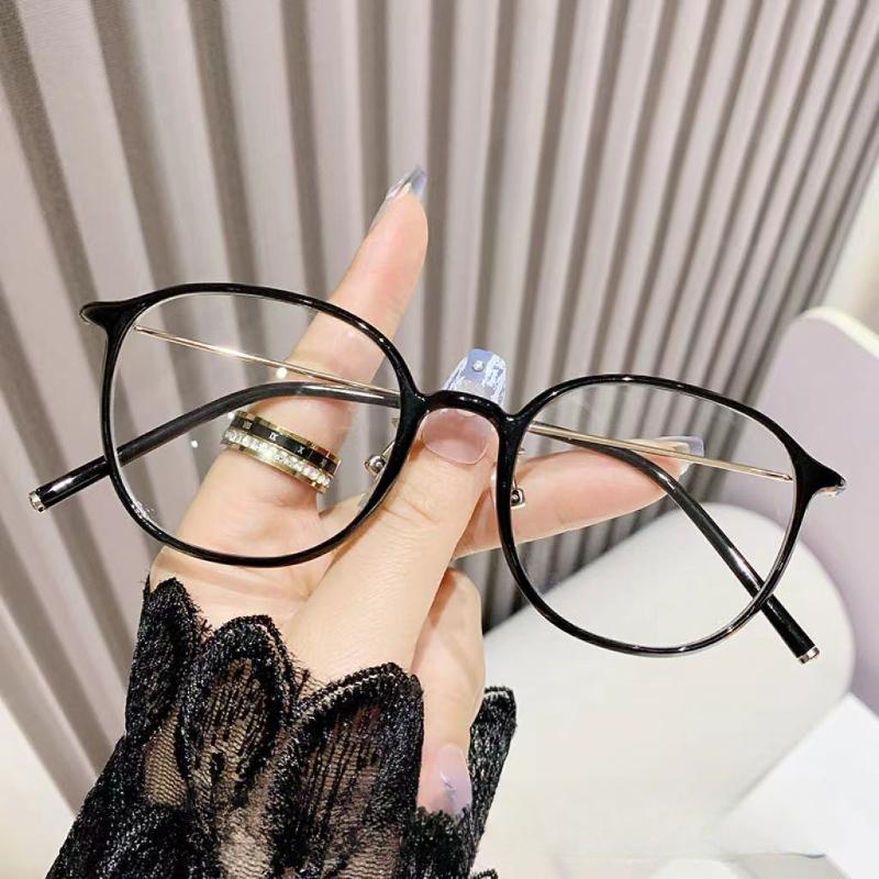 Retro Round Presbyopia Glasses Large Frame Reading Eyeglasses Blue Light Blocking Eye Protection Unisex