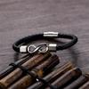 Stainless Steel NO.8 Bracelet Bangles Braided Bracelets Fashion Men Bracelet  Male Female