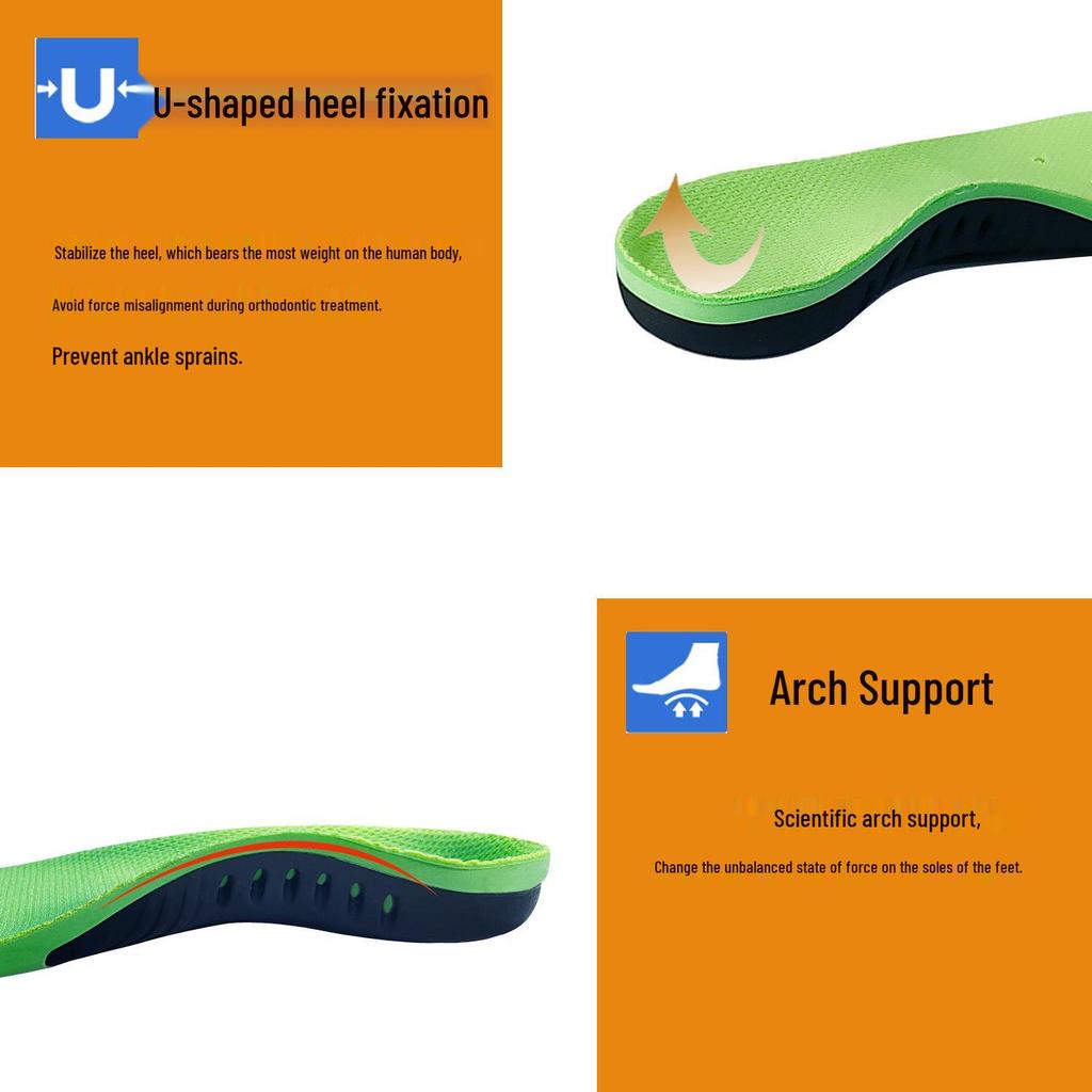 Adult Arch Support Orthopedic Insole - Shock Absorbing & Breathable Massage for Flat Feet