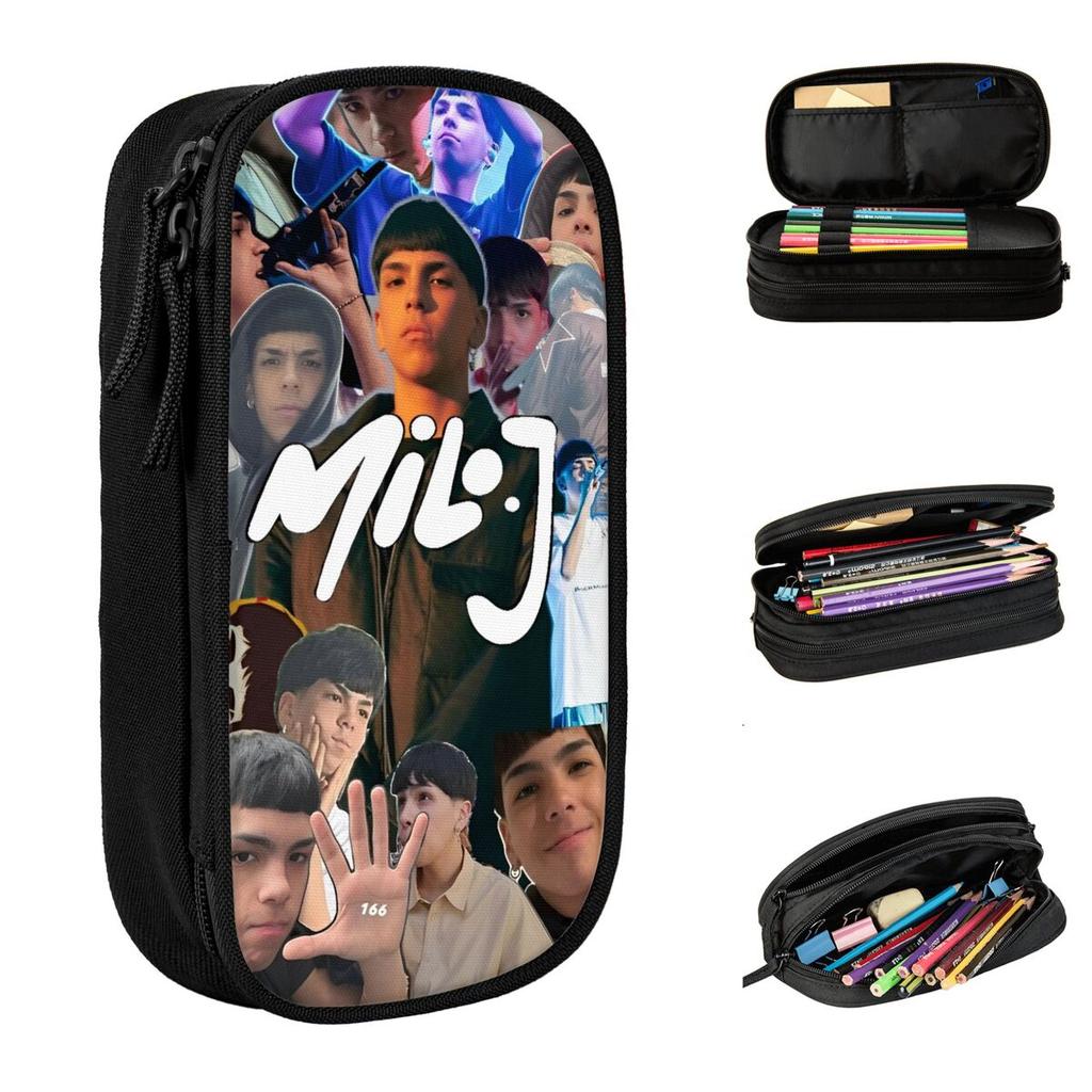 Rapper Milo J Pencil Case Fun Singer 111 Pen Box Bag Girls Boys Large Storage Office Cosmetic Pencilcases