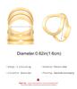 Irregular Hollow Opening Rings For Women Stainless Steel Gold Color Geometric Ring Fashion Simple Party Christmas Jewelry Gift