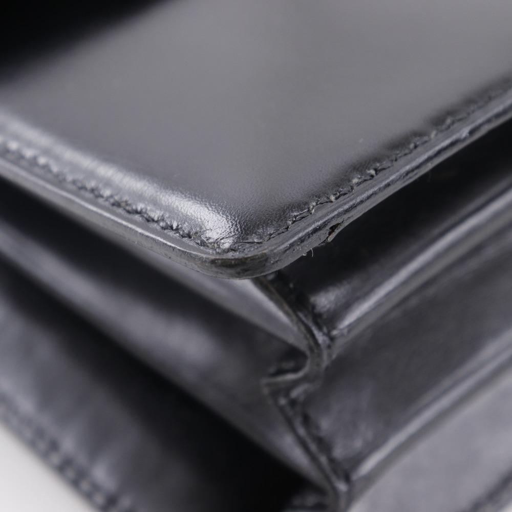 Morabito One Belt Shoulder Bag Black Calfskin Women Used