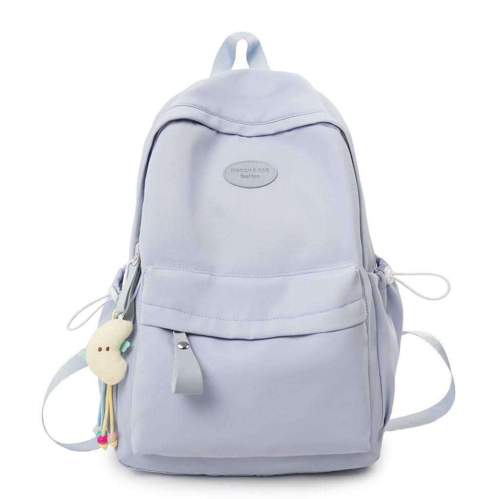 Schoolbag New Japanese Ins Fresh and Sweet Candy Color Backpack for Junior and High School Girls Solid Color Simple Large-capacity Backpack