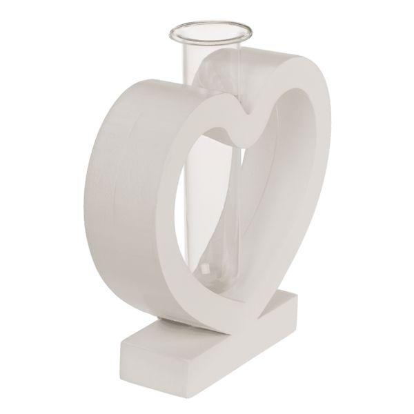 Vase à fleurs tube à essai support en cœur Cadeau St valentin