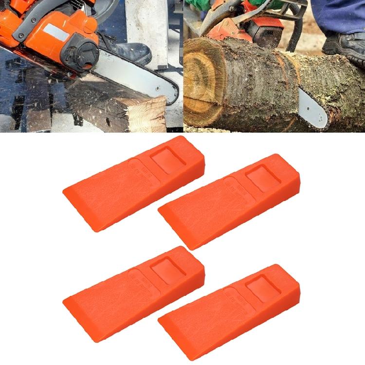 4 Pcs Tree Felling Falling Buckling Wedges Orange Plastic Tree Cutting Wedge