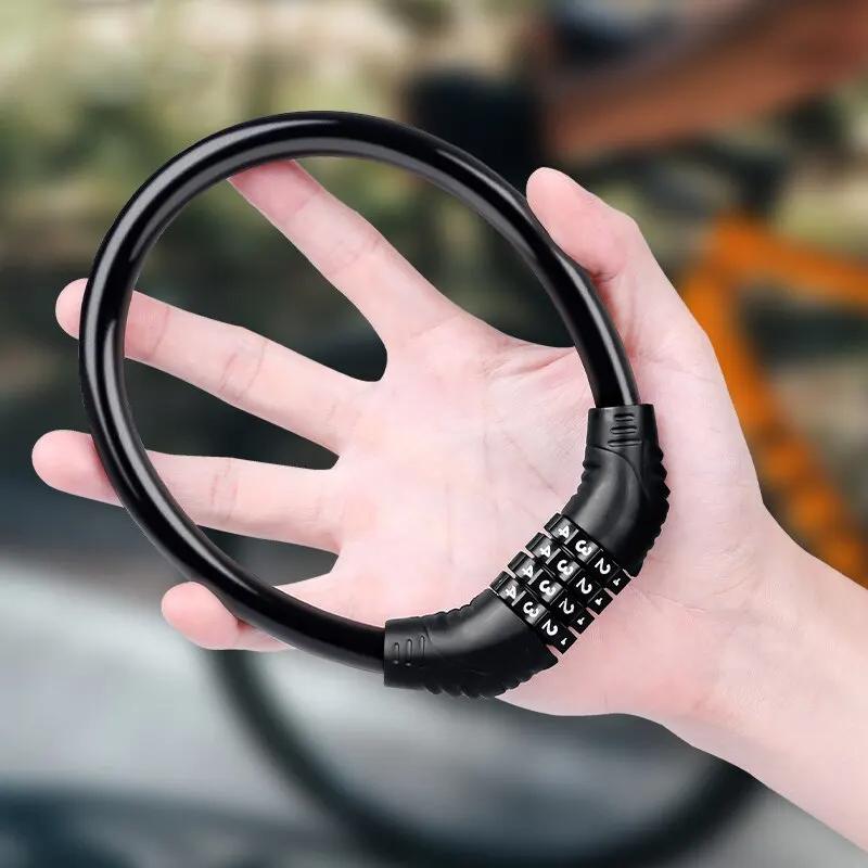 4 Digital Code Bicycle Cable Lock Anti-theft Alloy Steel MTB Road Bike Cable Code Combination Password Lock Security Padlock