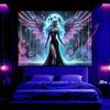 Cyberpunk Neon Angel Tapestry Esports Room Game Room Youth Decoration Science Fiction Fantasy Room Decoration