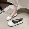 Mode Runde Zehenpartie flache Mary Jane Schuhe Frühling neu weiche Sohlen und weiche Oberflächen einfarbige Zehenpartie Einzelne Schuhe Damen