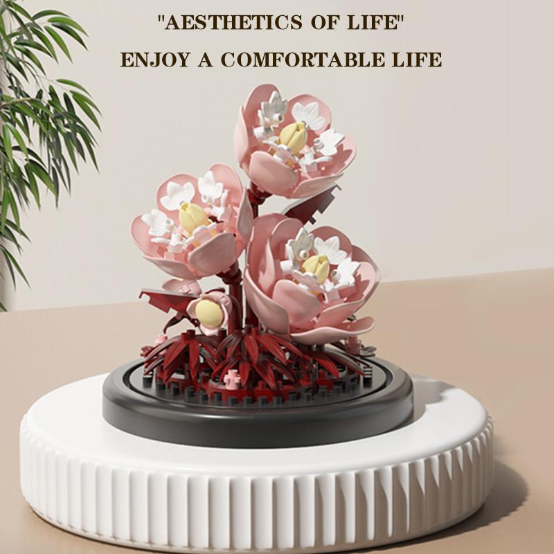 Sunflower Microparticle Building Blocks Simulation Eternal Flower Puzzle Assembly Toy Desktop Ornament
