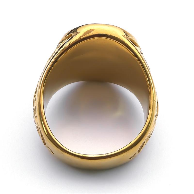 Bague Anneau Médaille Vierge Marie Christianisme Vintage pour Hommes Femmes Acier Inoxydable Couleur Or Anneaux de Doigt de Prière Religieuse Bijoux R500S02