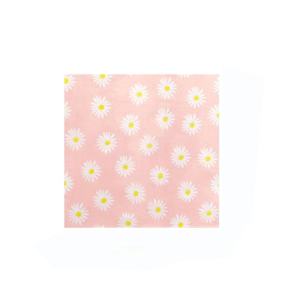 Small Daisy Disposable Tableware for Birthday Party Decorations