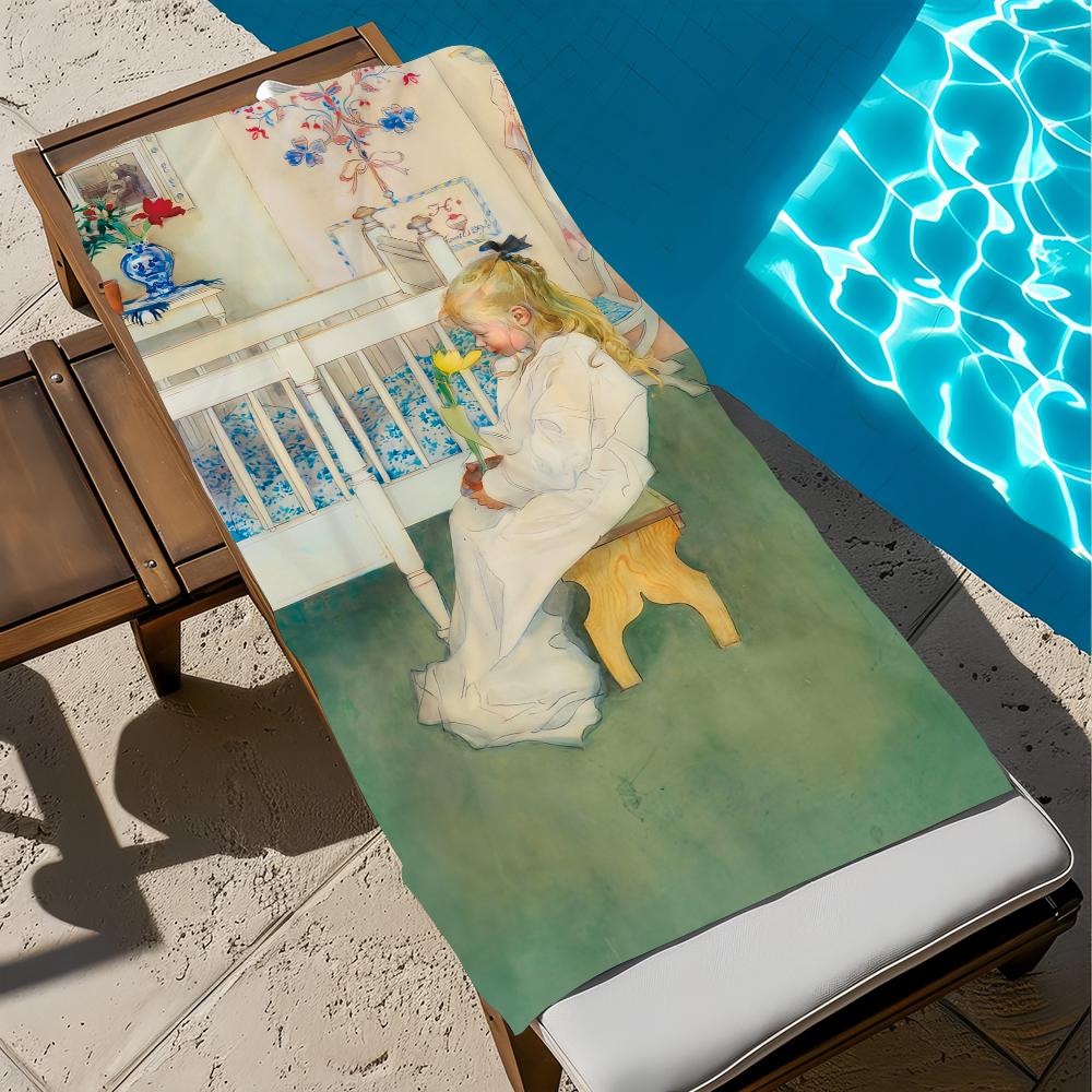 Asciugamano Arte Donna Spiaggia Asciugatura Rapida Morbido Asciugamani Piscina Regalo per Viaggio Palestra Doccia Campeggio sport