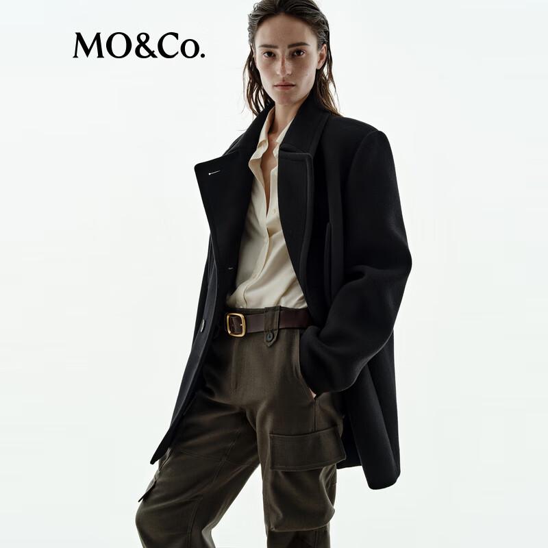MO&Co. Women's Wool Cashmere Blend Suit Collar Coat