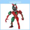 Monster Green Red Assembly Building Block Children Toy Model Ornament Desktop