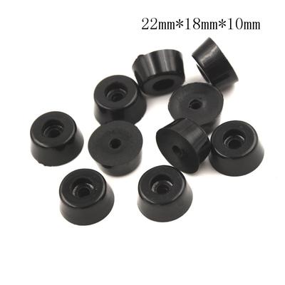 10pc Black Anti Slip Furniture Legs Feet Speaker Cabinet Bed Table Box Conical Rubber Shock Pad Floor Protector Furniture Part