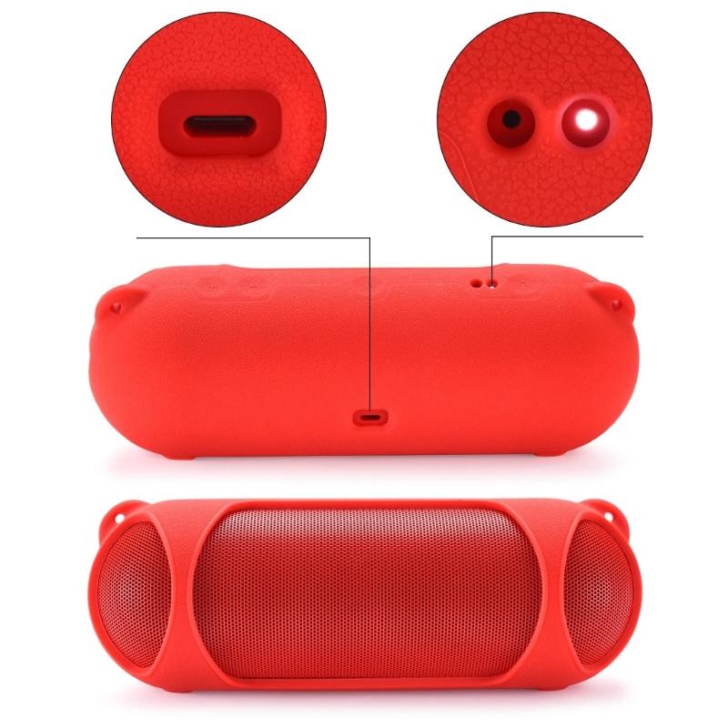 Portable Loudspeaker Silicone Case Protective Cover Skin for Dustproof and Shockproof Sleeve with Strap belt