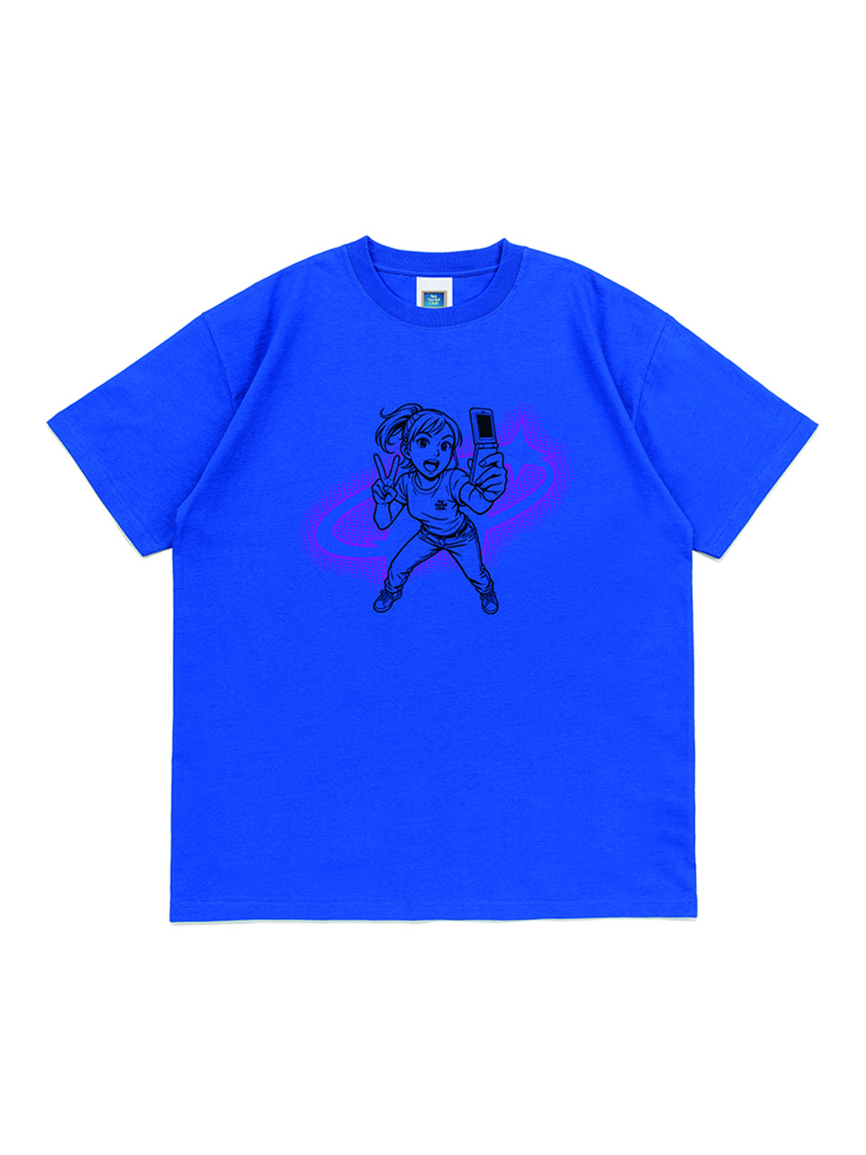 Net Social Club Selfie Girl Tee (Ocean Blue) Ocean Blue/S