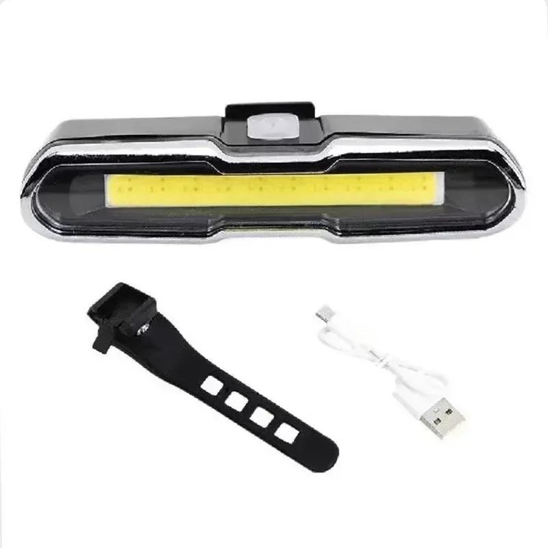 

1p Bicycle Tail Light USB Rechargeable Bike Taillight Solar Power Long Endurance Cycling Rear Lamp Bright Mtb Warning Flashlight