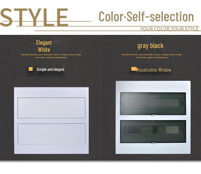 Frosted Flat Panel Lighting Distribution Box - 10/12/15/18/30 Positions, Strong Current, Plastic Panel