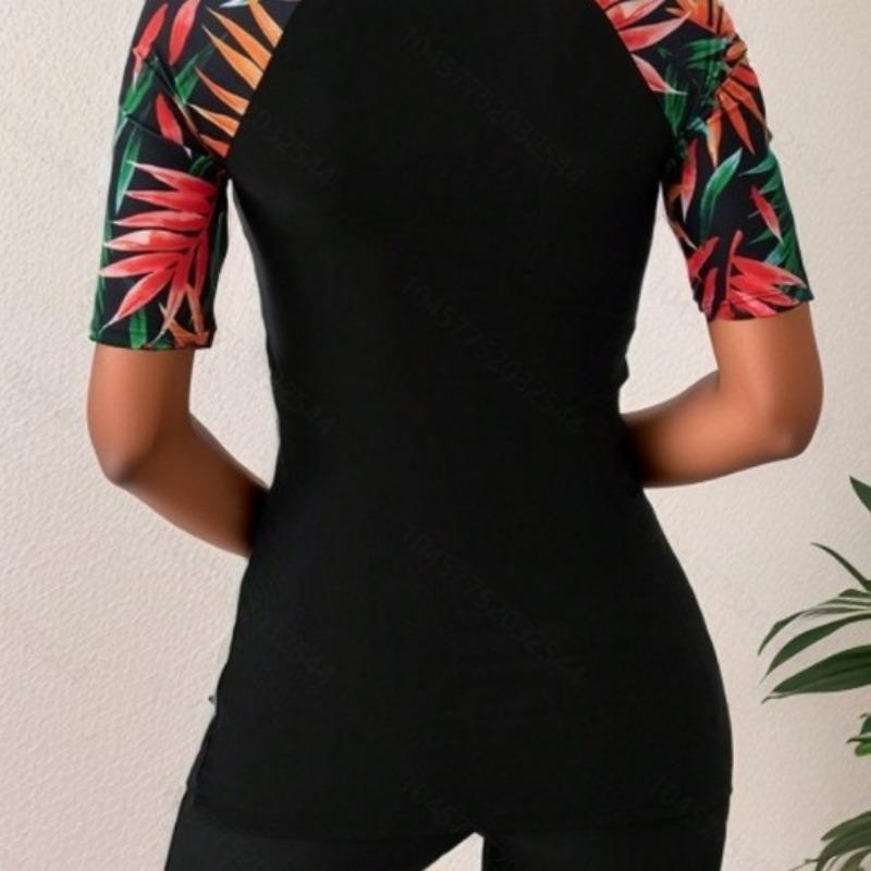 Women S Split Swimsuit Tight Quick Dry High Waist Waterproof Swimwear