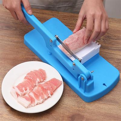 Multifunktionale Tischaufschneidemaschine für manuelle gefrorene Fleisch-, Fett-, Rindfleischrollen-Schneidemaschine, Obst- und Gemüseschneider, Küchenwerkzeug