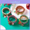 Christmas Tree Santa Snowman Beaded Bracelets Set For Women Festive Gift Idea