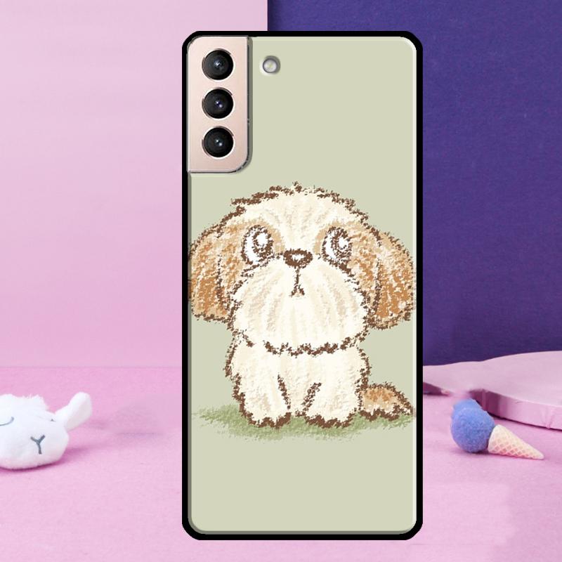

Мультяшный чехол для телефона с собакой Ши-тцу для Samsung Galaxy S25 S24 Ultra S9 S10 S20 S21 S22 Plus S23 FE S24 FE Galaxy S25