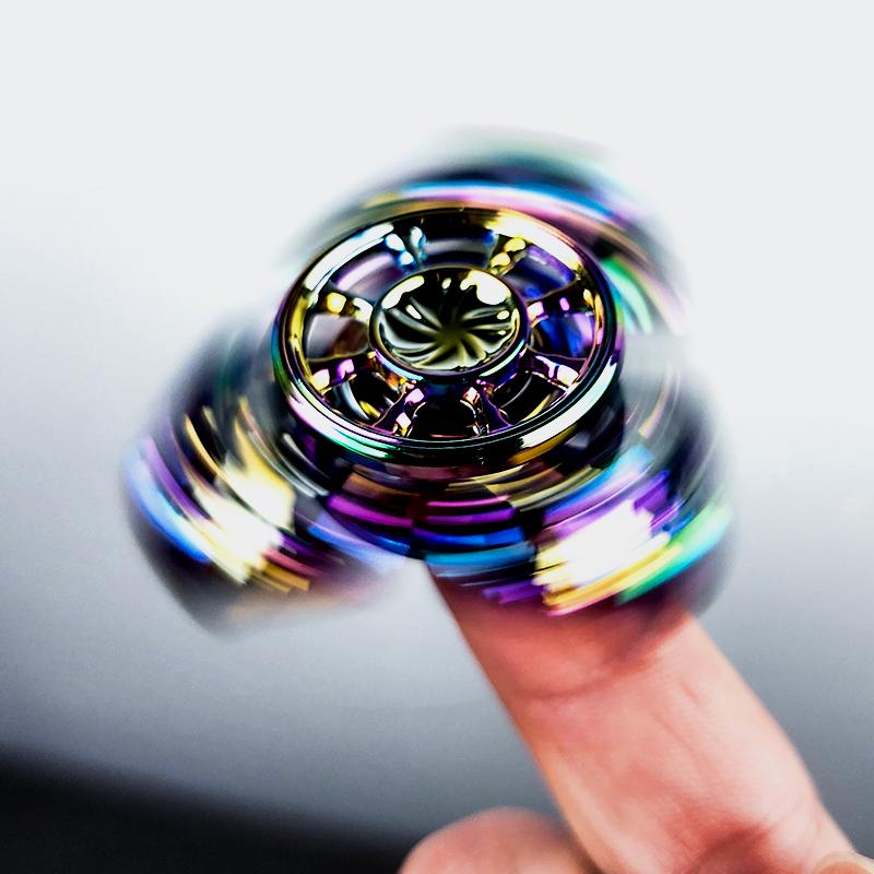 Hand Metal Fidget Spinner Roller Fingertip Rotating Spinning Top Tip Edc Stress Easing Toy Adults Anti Anxiety For Women