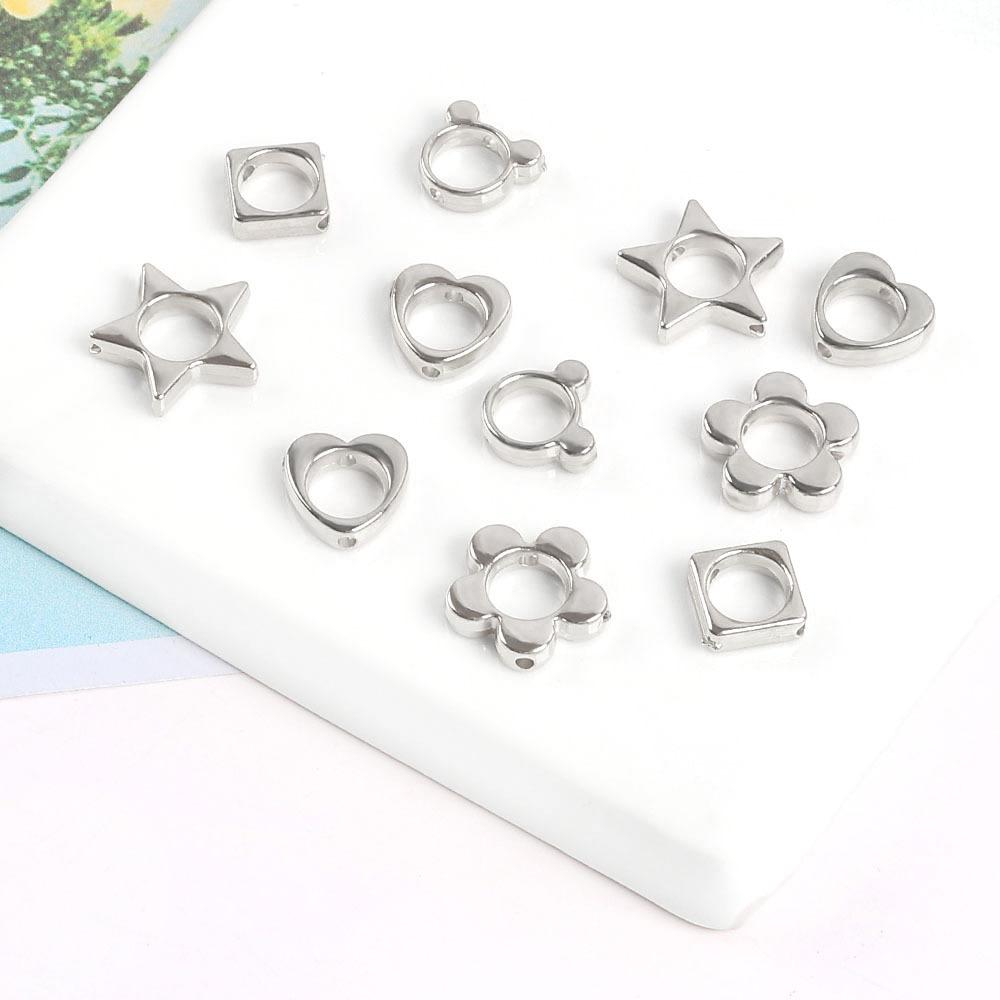 Ccb Gold Electroplated Cat Head Star Love Flower Square Spacer Beads Diy Necklace Bracelet Earrings Jewelry Accessories