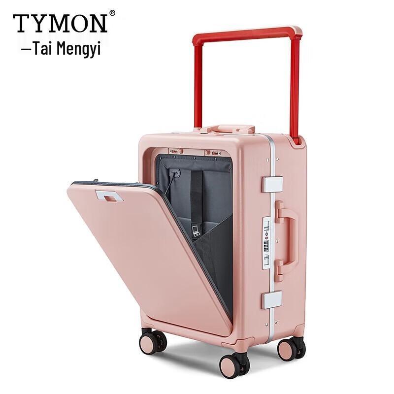 Tymon PC Hardside Wide Handle Spinner Luggage with Aluminum Frame