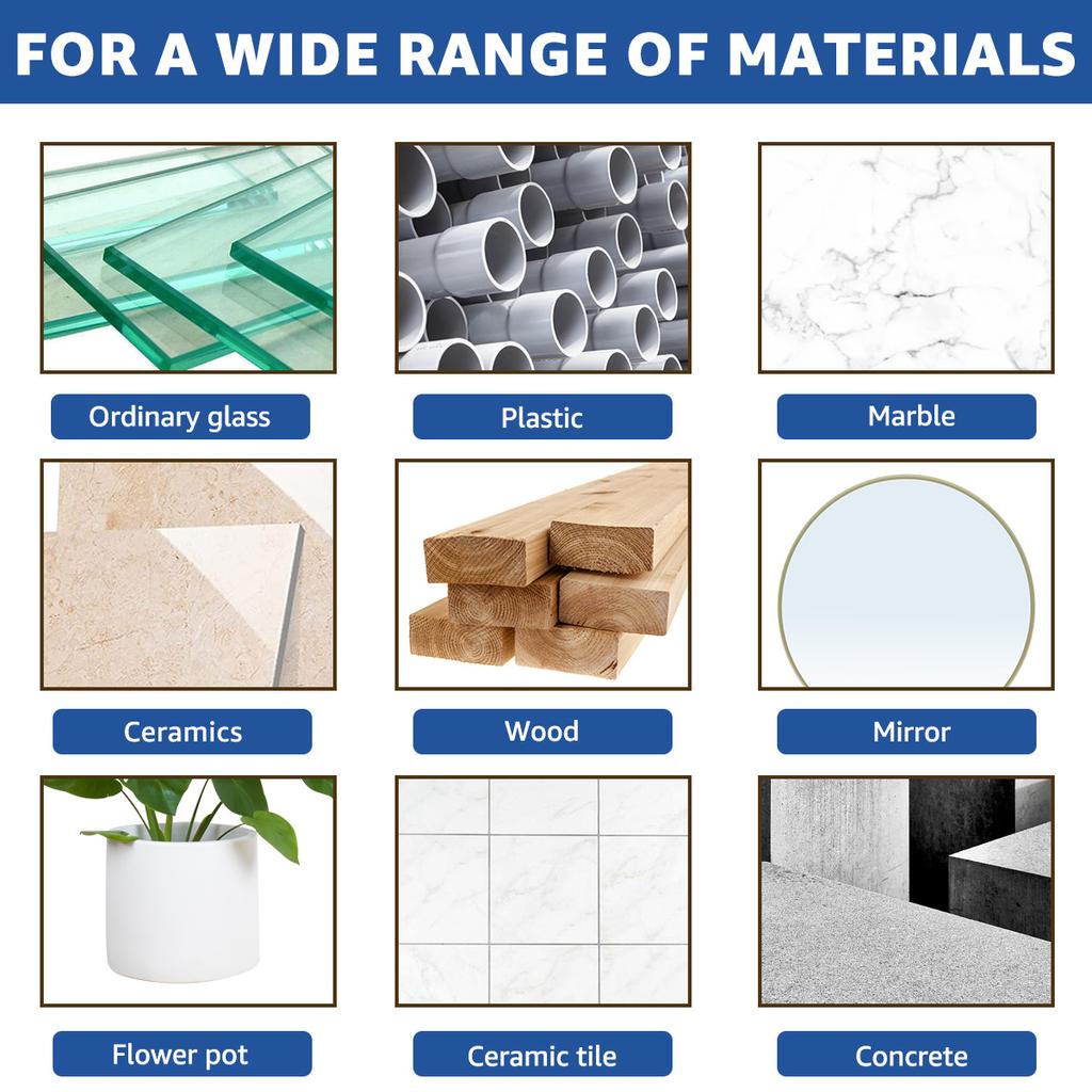 12PCS Cross Hex Tile Drill Bits Set Tile Porcelain Drill Bit for Glass Concrete Ceramic Hole Opener Hex Shank 3-12mm Hard Alloy