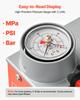 Hydrostatic Test Pump 6.06 L Hydraulic Manual Water Pressure Tester, Dual Valve Hydrostatic Water Pipe Leakage Pressure Test Pump Kit with Gauge &