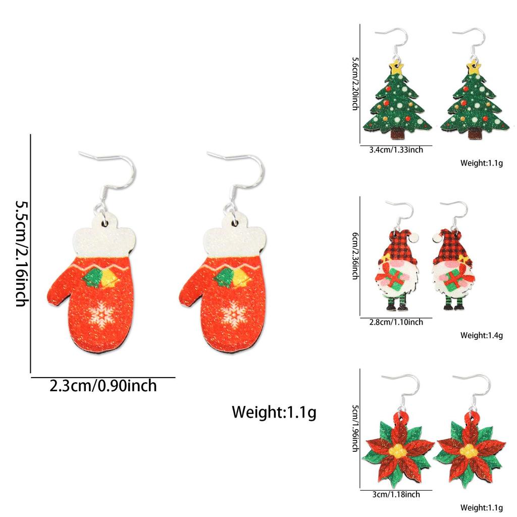 Unique Holiday Earrings Collection Including Cartoon Style Snowman And Rudolph Designs
