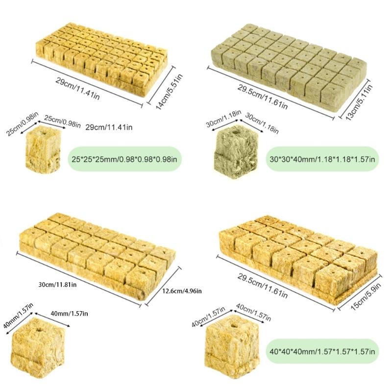 Rock Wool Cubes for Hydroponics Rock Wool Planting Cubes Plant Germination Grow Cubes Starter Hydroponic Grow