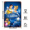 Disney 1pc Cinderella & Henry Themed Exquisite Tin Sign, Decor Official Licensed Wall Decoration, Home Decor, Yard Wall Ornament