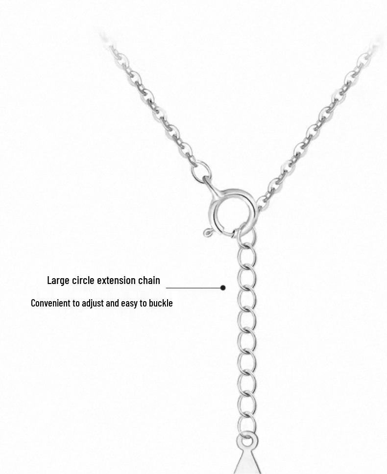 EngelsTräne Vergoldetes Halsband: Elegantes sechszackiges Anhänger mit glänzender Nickelsilber Schlüsselbein Kette