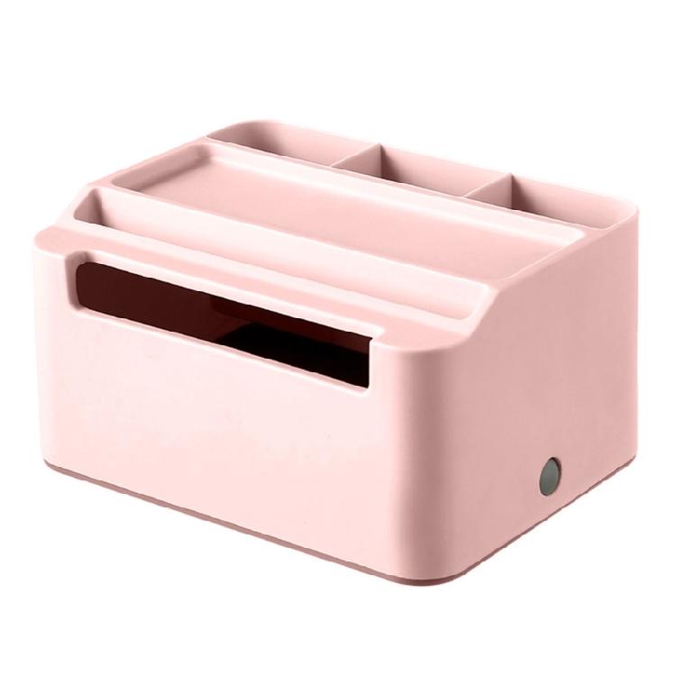 Tissue Box Holder with Storage Multi-function Remote Control Desk Storage Box