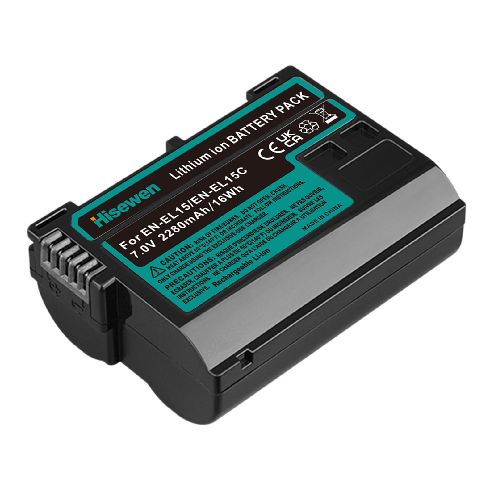 EN-EL15C EN-EL15B EN-EL15 Battery+LED USB Dual Charger with Type-C Port for Nikon Z5 D850 Z6 Z7 D780 D750 D810 D7000 Z8 Z6 ii 1 Battery