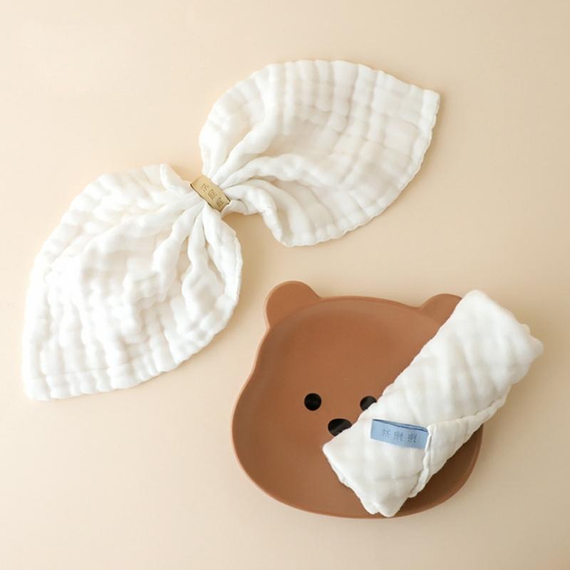 Baby Towel Teething Bib Soft Burp Cloth for Toddlers Thick Layer Handkerchief Sweat Wipe Towel Newborn Face Towel 5pcs