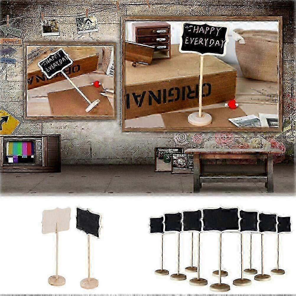 15 Stück Kleine Tafel Holzhalter Schilder Tischkarten Für Tischanhänger Schilder fg2025031703144