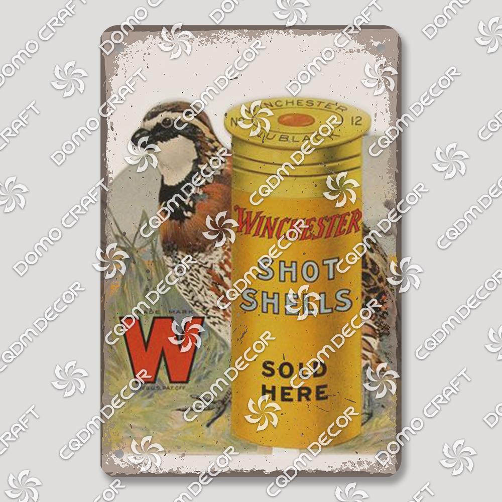 Hunting Metal Tin Signs, Ranger Shotgun Shells Vintage Poster, Retro Duck Elk Bear Metal Plaque, Club Farmhouse Home Wall Decor