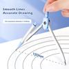 8PCS/Set Plastic Ruler Compasses Set Eraser Straight Ruler Measuring Ruler Transparent Set Square Drawing Tool School Office