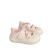 Pink Hollow Bread Shoes Female Ugly Cute Summer New Big Head Board Shoes Mary Jane Velcro Little White Shoes